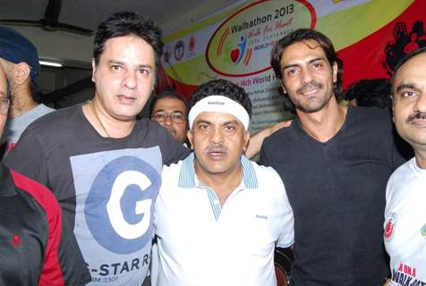 Rahul Roy and Arjun Rampal were seen at the Walkathon 2013