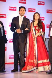 Aishwarya Rai Bachchan with Abhishek Bachchan at the event