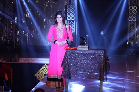 Zarine Khan unveils the trophy at the India Bullion And Jewellery Awards 2013