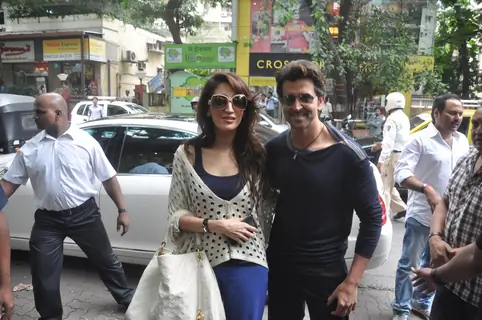 Farah Ali Khan and Hrithik Roshan arrive at the launch