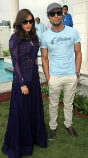 Neha Dhupia and Randeep Hooda at the inauguration of Galaxy Valley of Stars