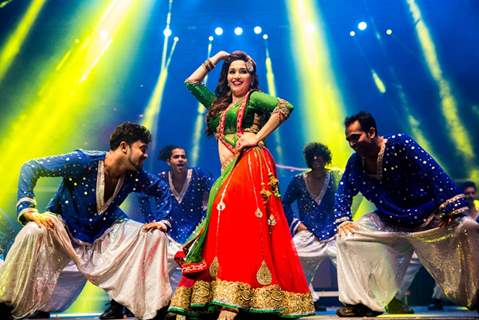 Madhuri Dixit performs at the Temptations Reloaded in Sydney