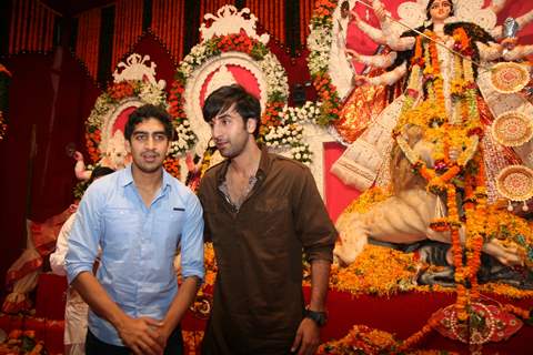 Ayan Mukerji and Ranbir Kapoor visit The North Bombay Sarbajanin Durga Puja