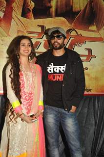Sasha Agha and Jay Bhanushali at the mahurat of the film 'Desi Kattey'