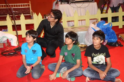 Shaan at the Durga Pooja celebrations