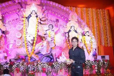 Shaan at the Durga Pooja celebrations