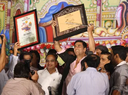 Akshay Kumar at the Luv-Kush Ramleela on Dusshera