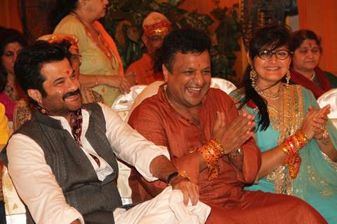 Anil Kapoor attended a Mata ki Chowki at Sanjay Gupta's residence