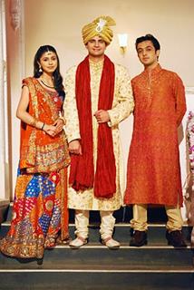 Karan Mehra, Neha Saroopa and Ayush Agarwal in Yeh Rishta Kya Kehlata Hai