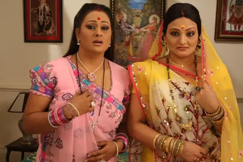 Manjula and Parul looking shocked