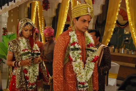 Gayatri and Naresh taking pheras