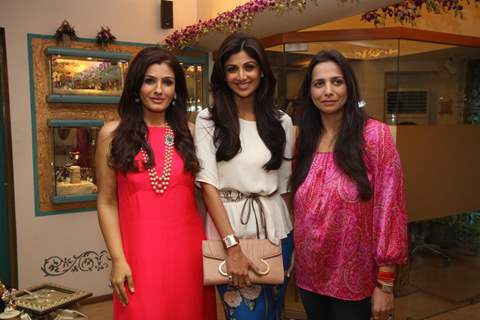 Raveena Tandon, Shilpa Shetty and Roopa Vohra at the Launch of new jewellery line, 'RR'