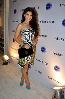 Jacqueline Fernandes was seen at the Farfetch Superstore launch in Mumbai