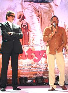 Amitabh Bachchan and Ram Gopal Varma during the Satya 2 Theme Party