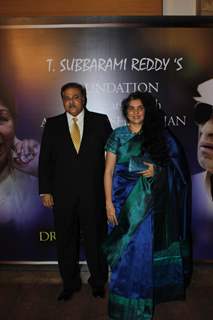 Satish Shah and his wife at the Yash Chopra Memorial Award