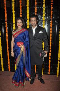 Ronit Roy with his wife at Ekta Kapoor's Grand Diwali Party