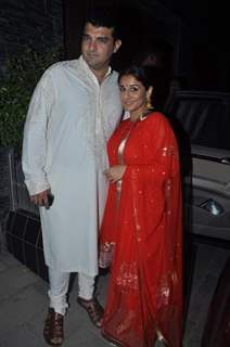 Siddharth Roy Kapur and Vidya Balan were seen at Aamir Khan's Diwali Bash