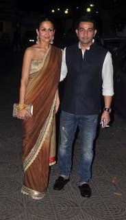 Amrita Arora was with her husband at Sohail Khan's Diwali Party