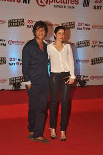 Chunky Pandey and his wife Bhavana were seen at the Success Party of Chennai Express