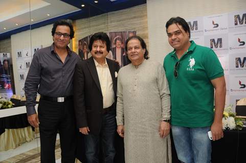 Anoop Jalota, Pankaj Udhas & Talat Aziz announce their musical venture Music Mania