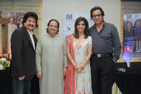 Anoop Jalota, Pankaj Udhas & Talat Aziz announce their musical venture Music Mania