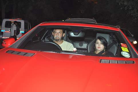 Sandeep Patil and his wife arrive at Sachin Tendulkar's Grand Party