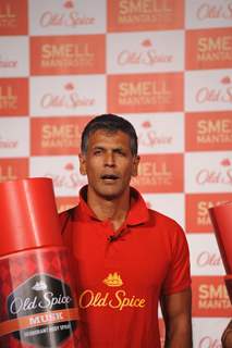Milind Soman at the Launch of the Old Spice deodorant