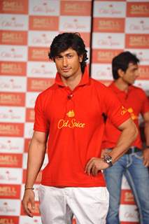 Vidyut Jamwal poses at the Launch of the Old Spice deodorant