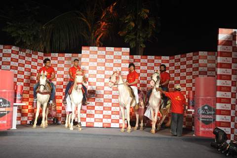 The &quot;Mantastic&quot; men arrive on horses at the Launch of the Old Spice deodorant