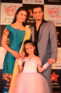 Divyanka Tripathi, Karan Patel, Ruhanika Dhawan at the press conference of Ye Hai Mohobbatein