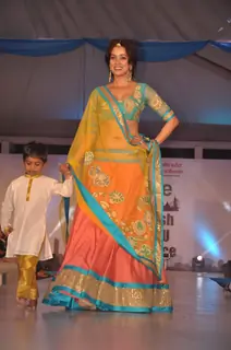 Celebs walk the ramp at the Peace Walk ramp show by designer Rajat Tangri at Welingkar College in Mumbai