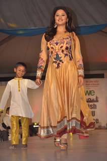 Celebs walk the ramp at the Peace Walk ramp show by designer Rajat Tangri at Welingkar College in Mumbai