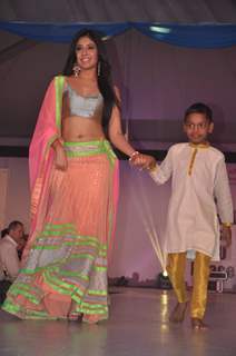 Celebs walk the ramp at the Peace Walk ramp show by designer Rajat Tangri at Welingkar College in Mumbai