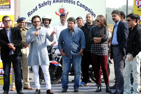 Saif Ali Khan, Sonakshi Sinha, Jimmy Shergill and Tigmanshu Dhulia at a Road Safety Awareness Campaign