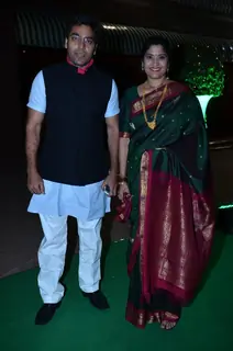 Ashutosh Rana and Renuka Shahane were at Vishesh Bhatt's Wedding Reception