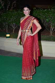 Jacqueline Fernandes was seen at Vishesh Bhatt's Wedding Reception