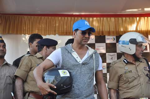 Akshay Kumar at the Ride for Safety rally