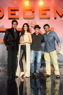 The cast of Dhoom 3 at the Press Conference