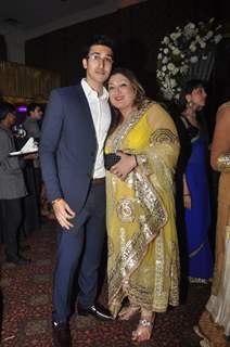 Govinda's son and wife at Ravi Dubey and Sargun Mehta Reception Party