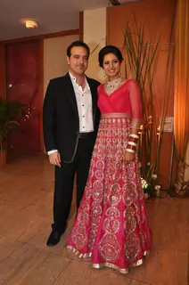 Ravi Behl and Sargun Mehta at the Reception Party