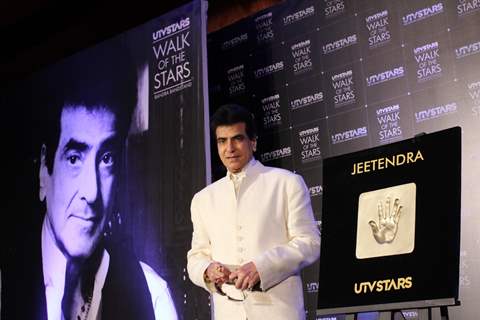 Jeetendra's hand impression tile launch