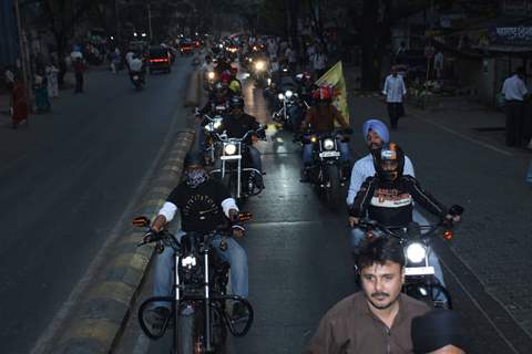 Shreyas Talpade Flag off Harley Davidson bike rally