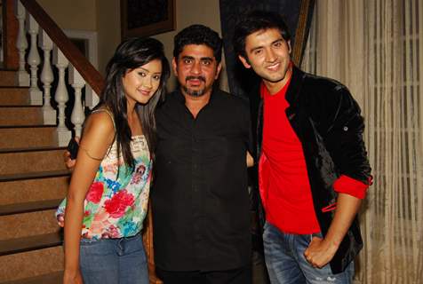 Rajan Shahi with Mishkat and Kanchi at the get together for Aur Pyar Ho Gaya