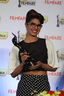 Priyanka Chopra was at the Press conference of the 59th Idea Filmfare Awards 2013