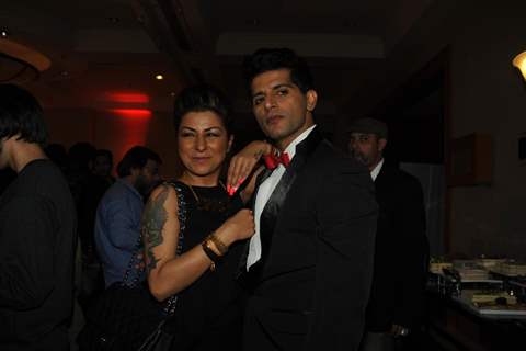 Hard Kaur and Karanvir Bohra at the 'Life Ok Screen Awards' Nomination Party