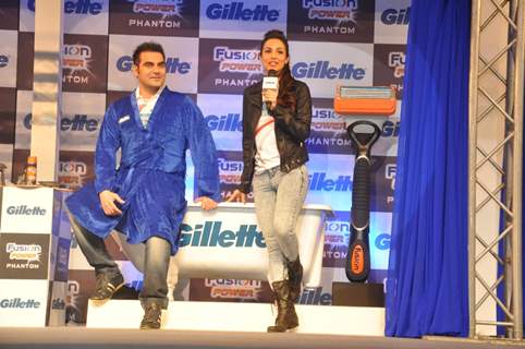 Arbaaz Khan and Malaika Arora Khan at the launch of Gillette Fusion Power Phantom