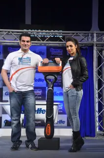 Arbaaz Khan and Malaika Arora Khan at the launch of Gillette Fusion Power Phantom
