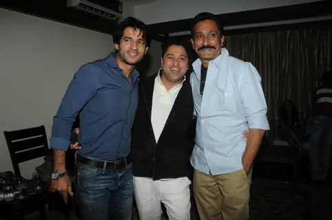 Hiten Tejwani and Mukesh Tiwari were at Kaushik Banerjee's Birthday Bash