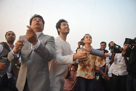 The team of 'Heartless' try their hands on some kite flying