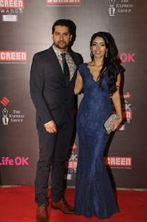 Aftab Shivdasani with his fiance were seen at the 20th Annual Life OK Screen Awards